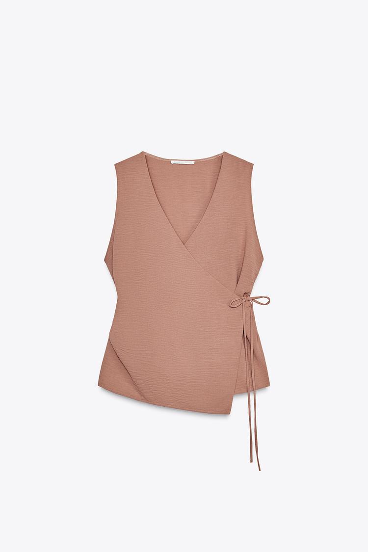 TOP GILET FLUIDE CROISÉ