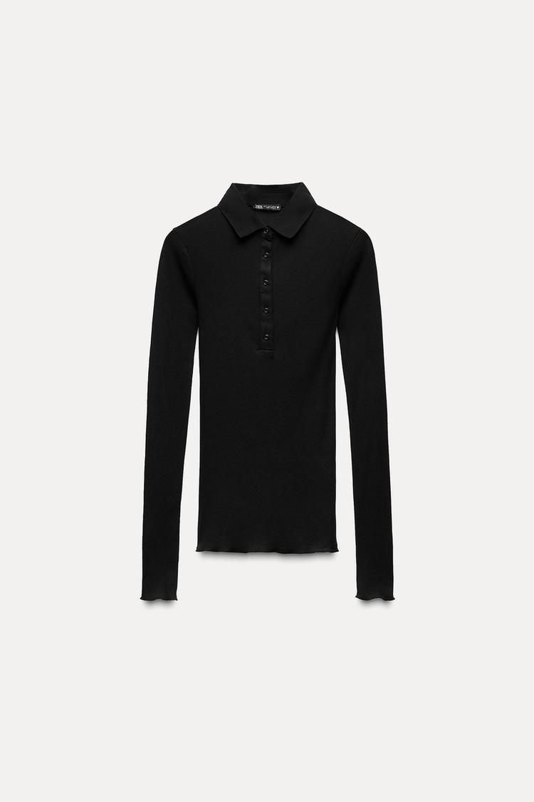 HAUT POLO SEMI-TRANSPARENT