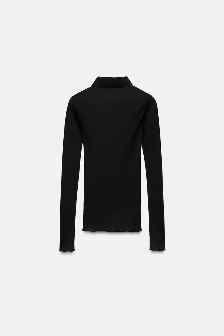 HAUT POLO SEMI-TRANSPARENT