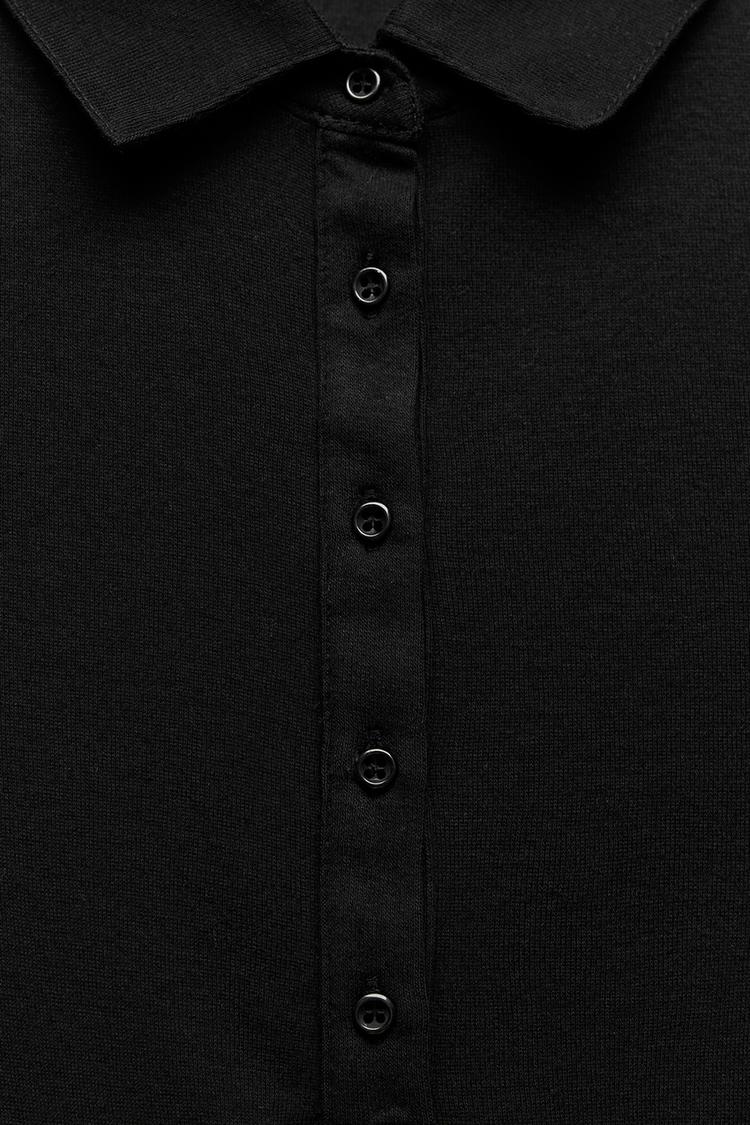 HAUT POLO SEMI-TRANSPARENT
