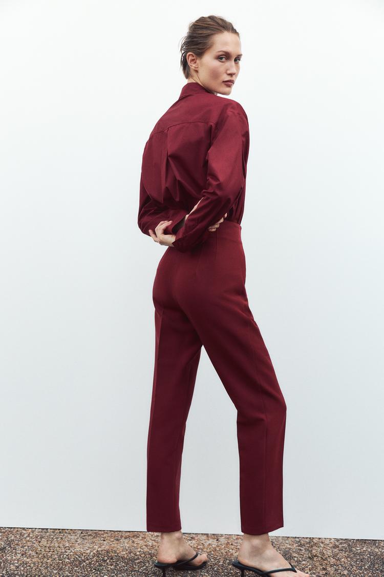 CHEMISE EN POPELINE À PLIS AUX POIGNETS