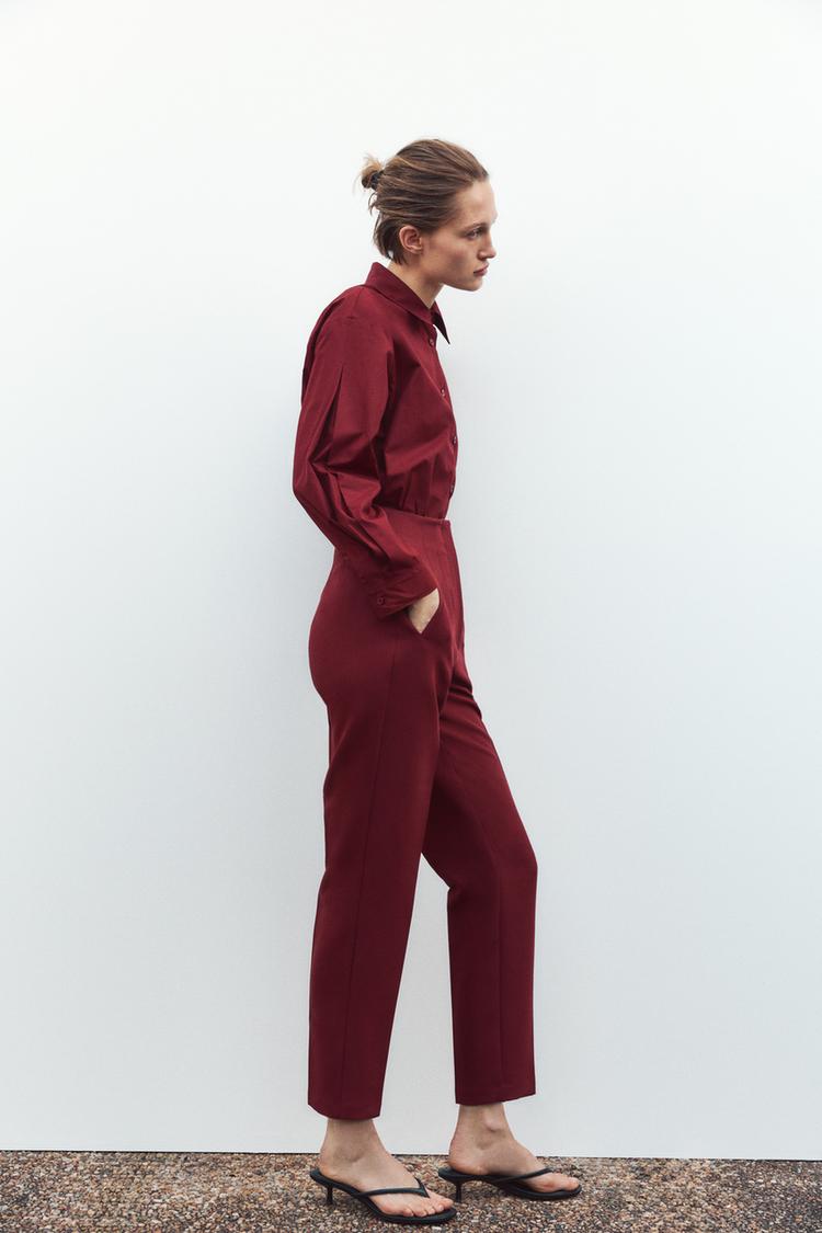 CHEMISE EN POPELINE À PLIS AUX POIGNETS