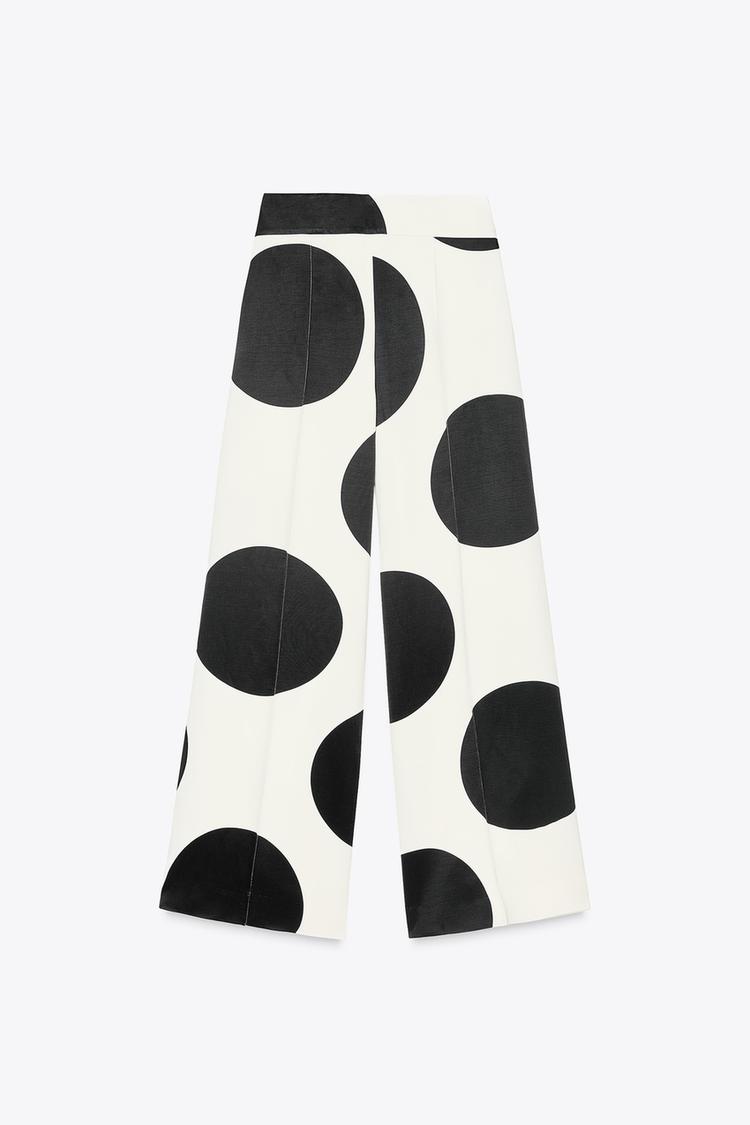 PANTALON LARGE À POIS ZW COLLECTION