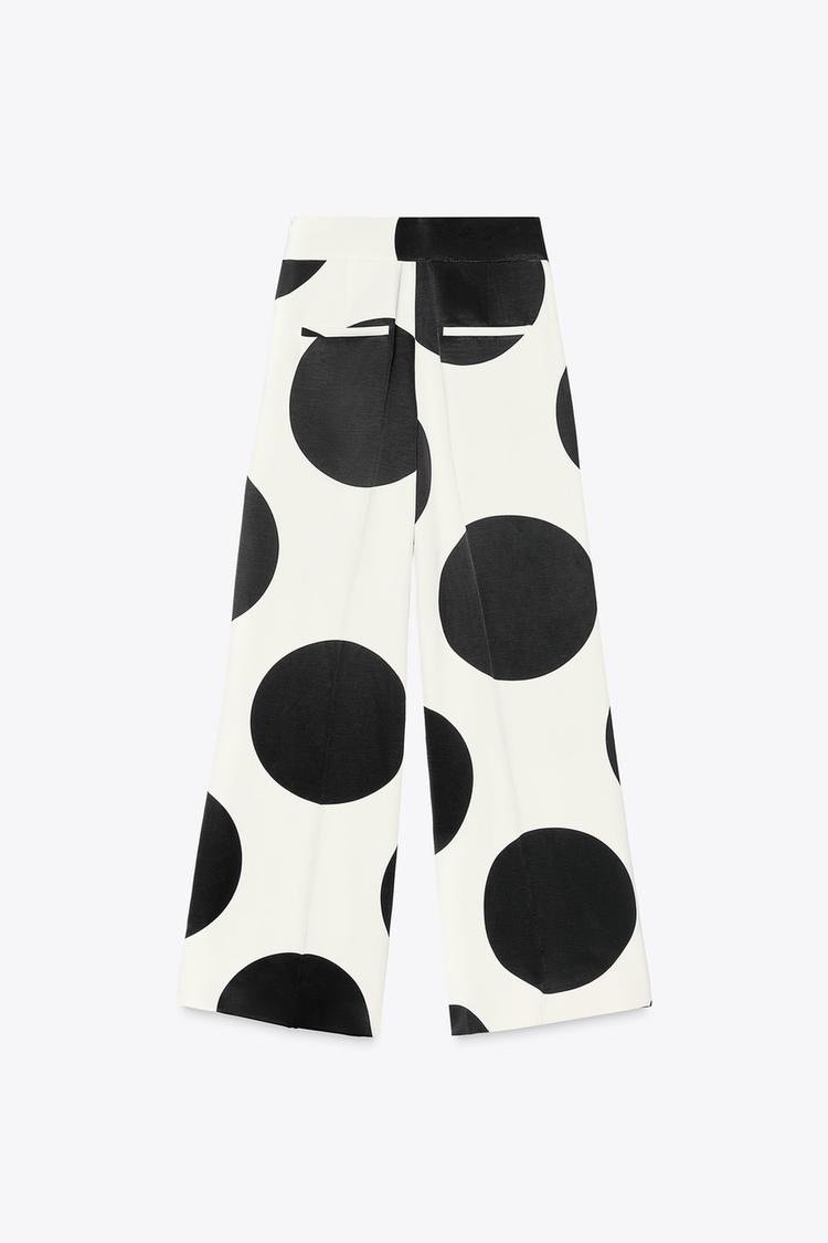PANTALON LARGE À POIS ZW COLLECTION
