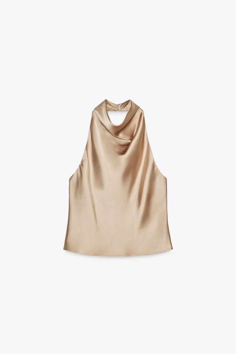 TOP HALTER SATINÉ