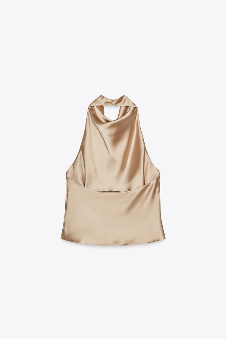 TOP HALTER SATINÉ