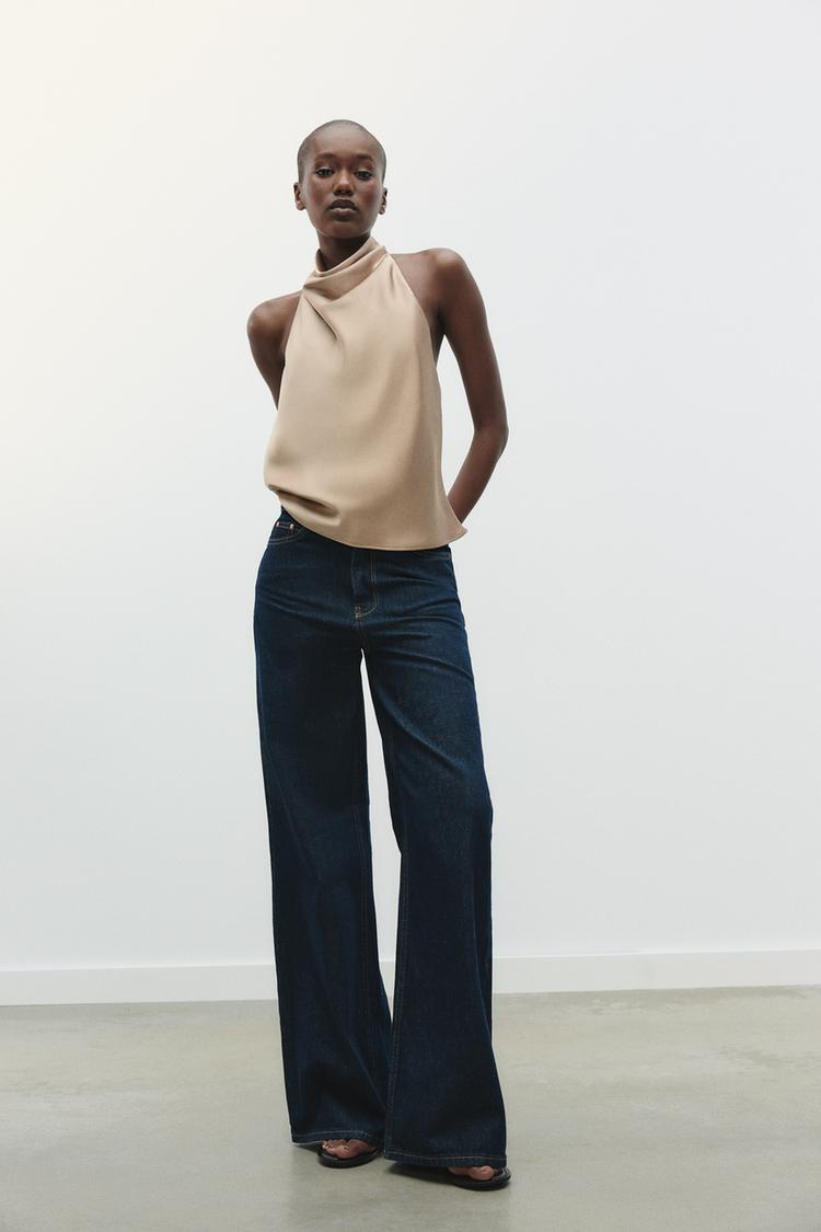 TOP HALTER SATINÉ