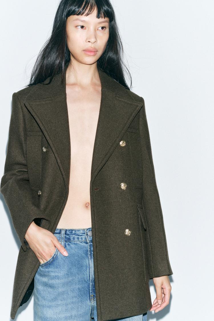 MANTEAU EN MÉLANGE DE LAINE ZW COLLECTION