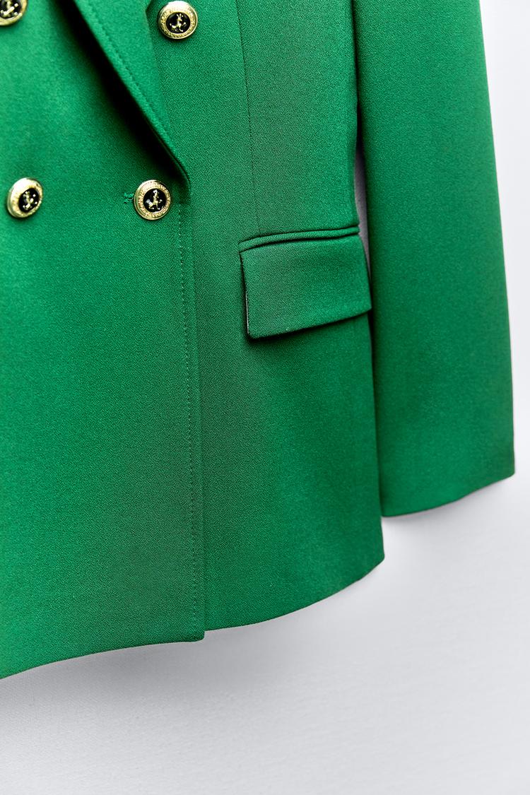 VESTE AJUSTÉE CROISÉE VERTE