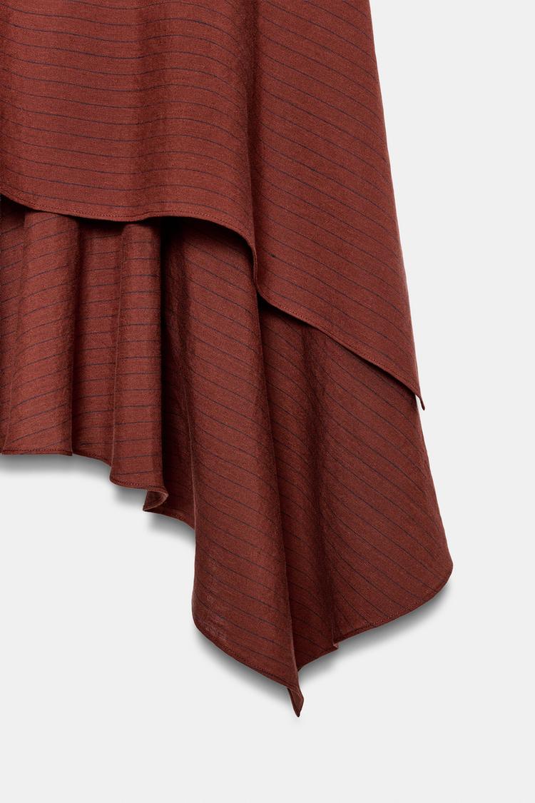 ROBE ASYMÉTRIQUE À RAYURES ZW COLLECTION
