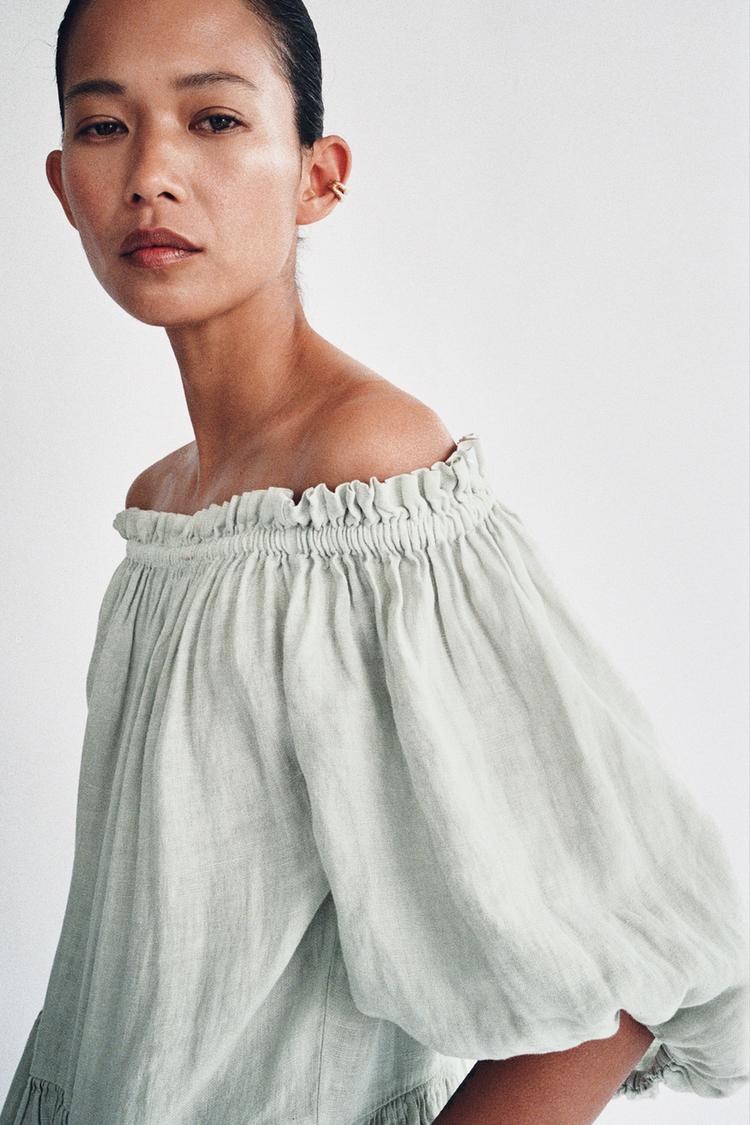 ROBE MI-LONGUE 100% LIN ZW COLLECTION