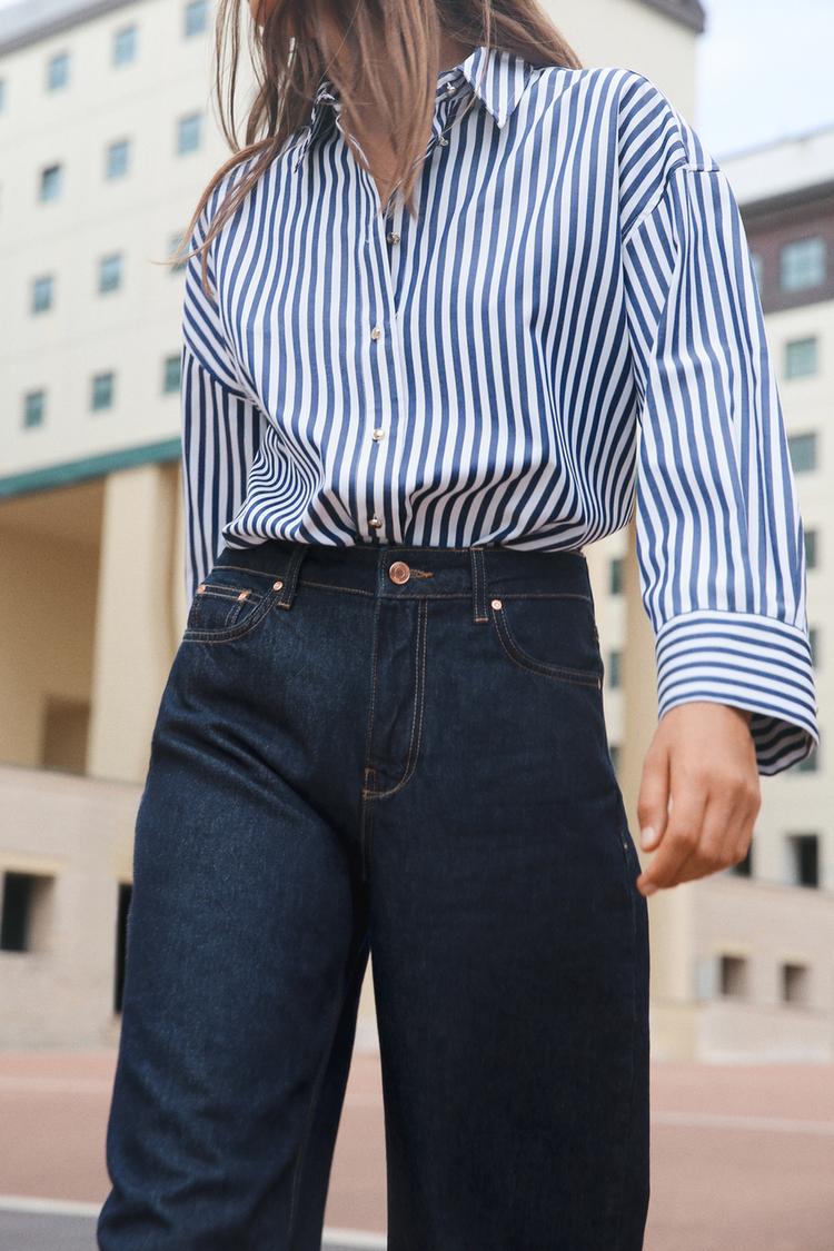 CHEMISE À RAYURES AVEC FIL MÉTALLISÉ