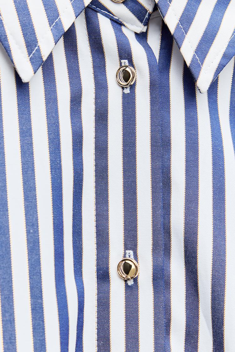 CHEMISE À RAYURES AVEC FIL MÉTALLISÉ