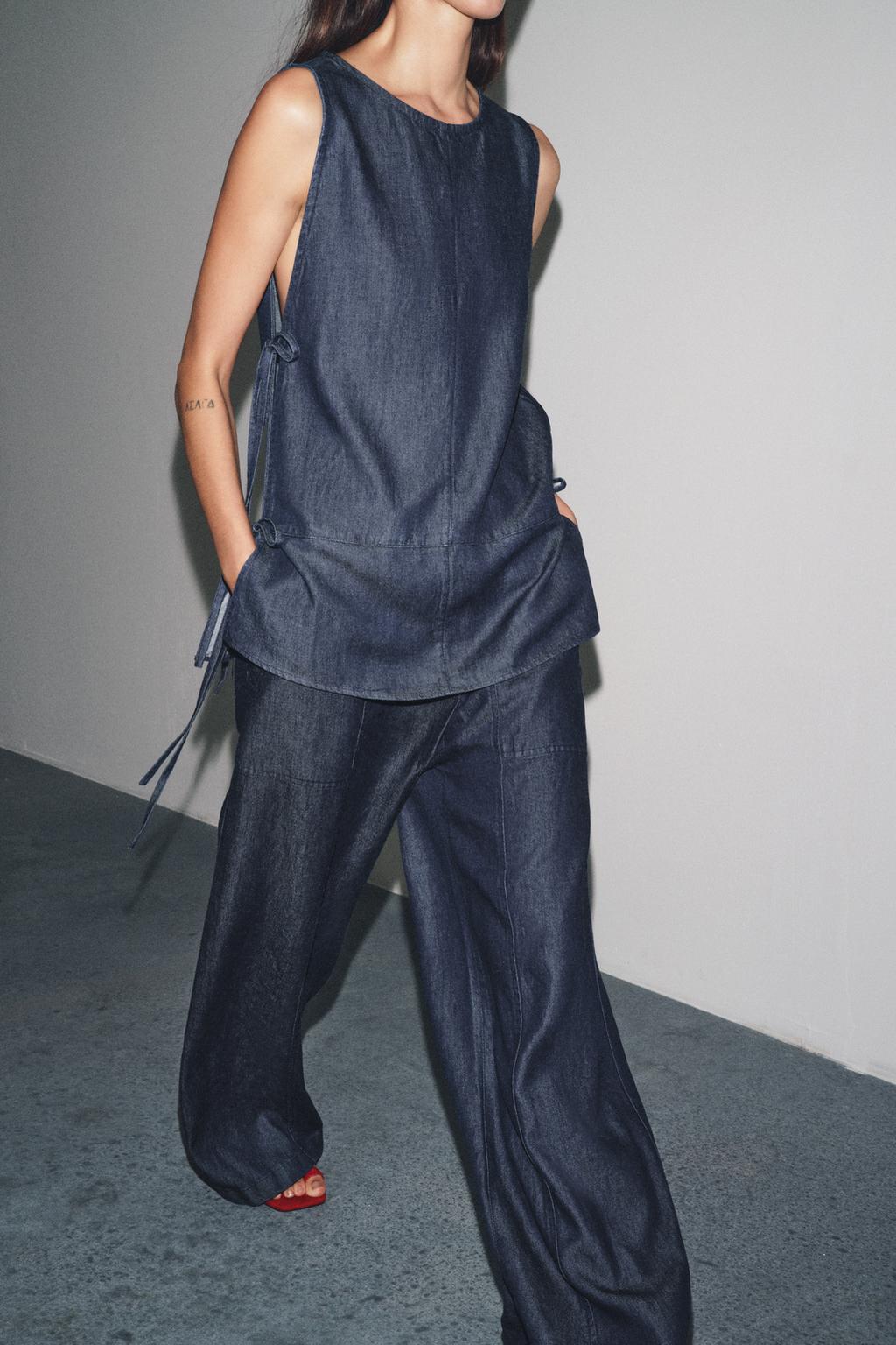 PANTALON CROISÉ EN DENIM ZW COLLECTION