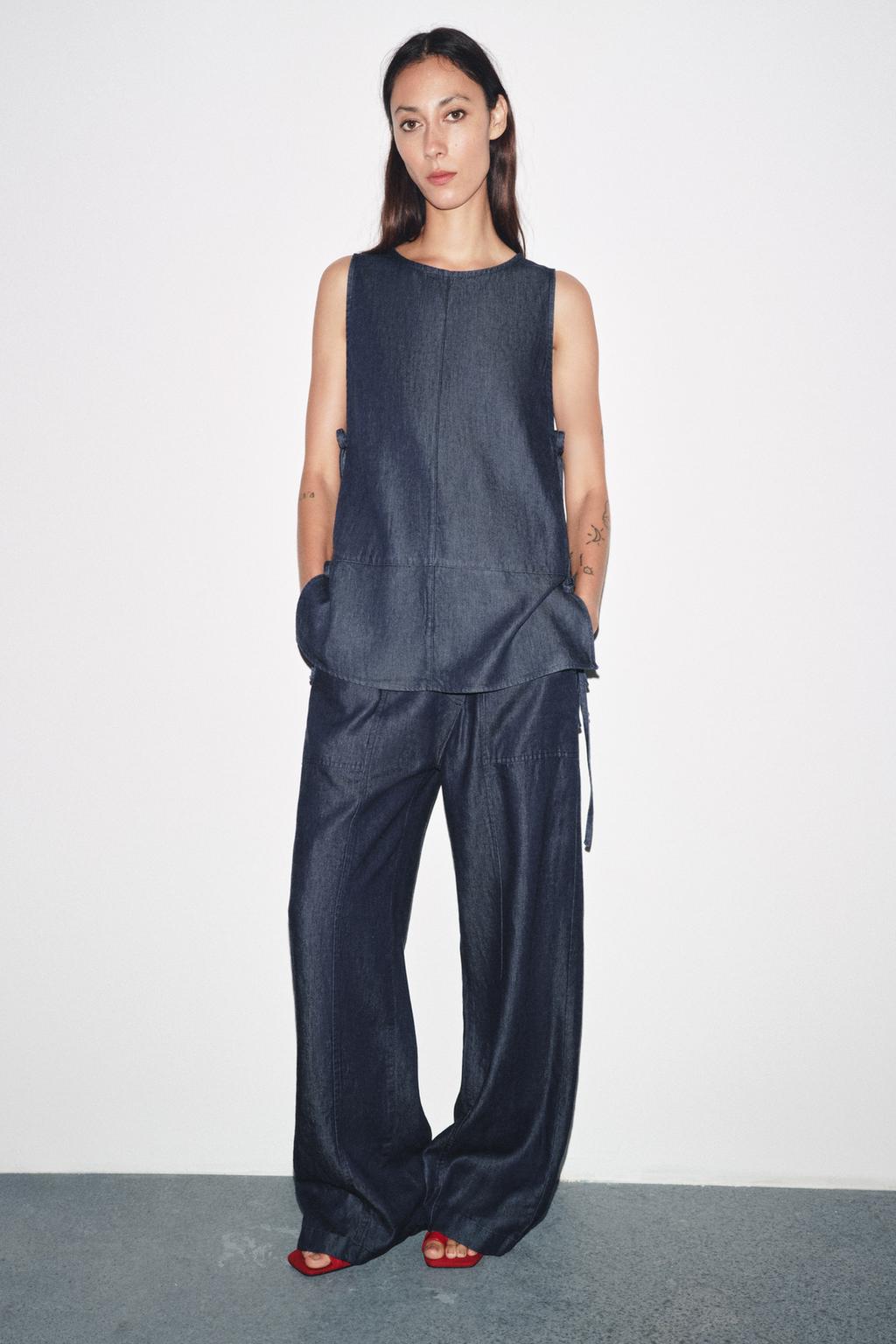 PANTALON CROISÉ EN DENIM ZW COLLECTION