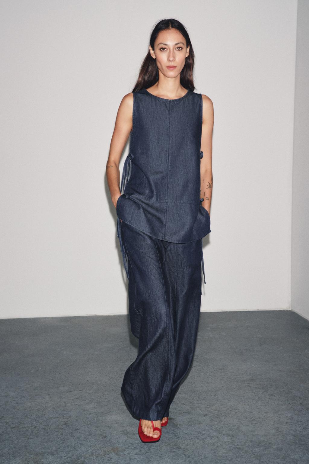 PANTALON CROISÉ EN DENIM ZW COLLECTION