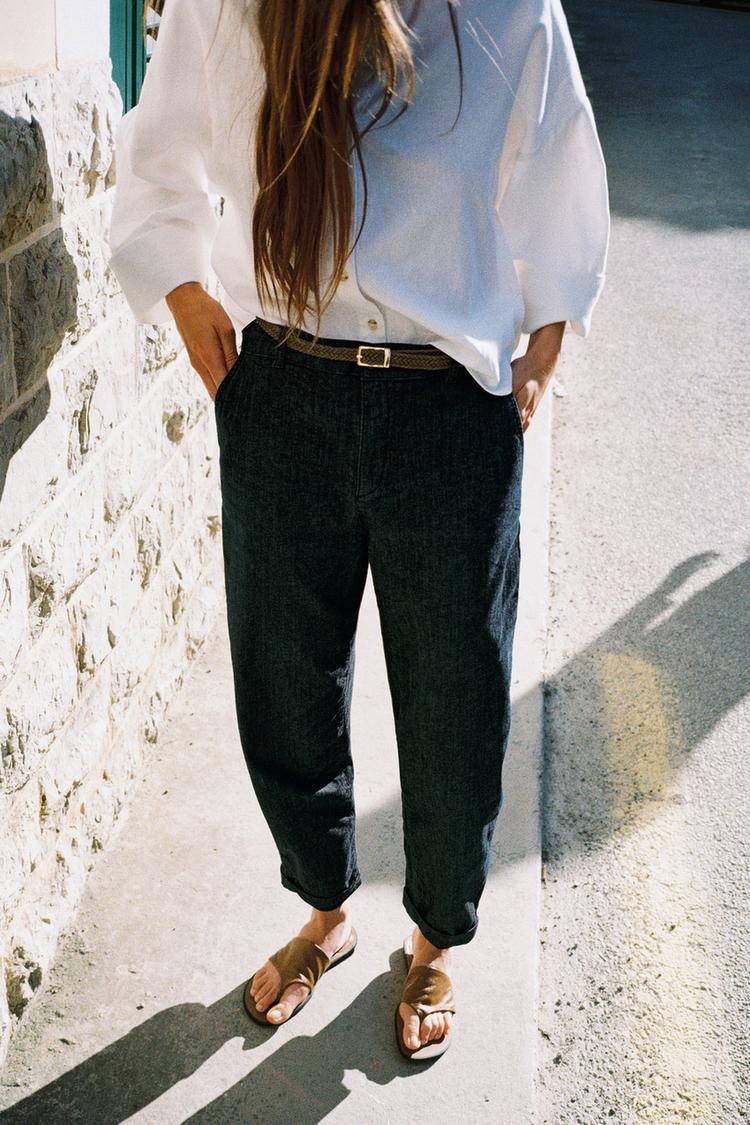 PANTALON Z1975 CHINO DENIM CEINTURE TRESSÉE