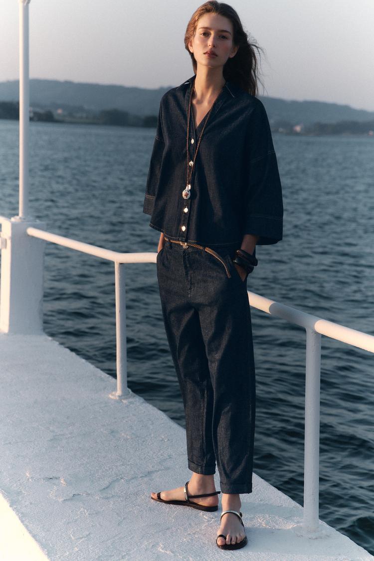 PANTALON Z1975 CHINO DENIM CEINTURE TRESSÉE