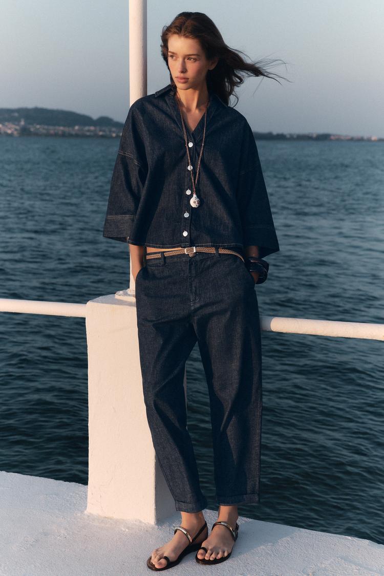 PANTALON Z1975 CHINO DENIM CEINTURE TRESSÉE