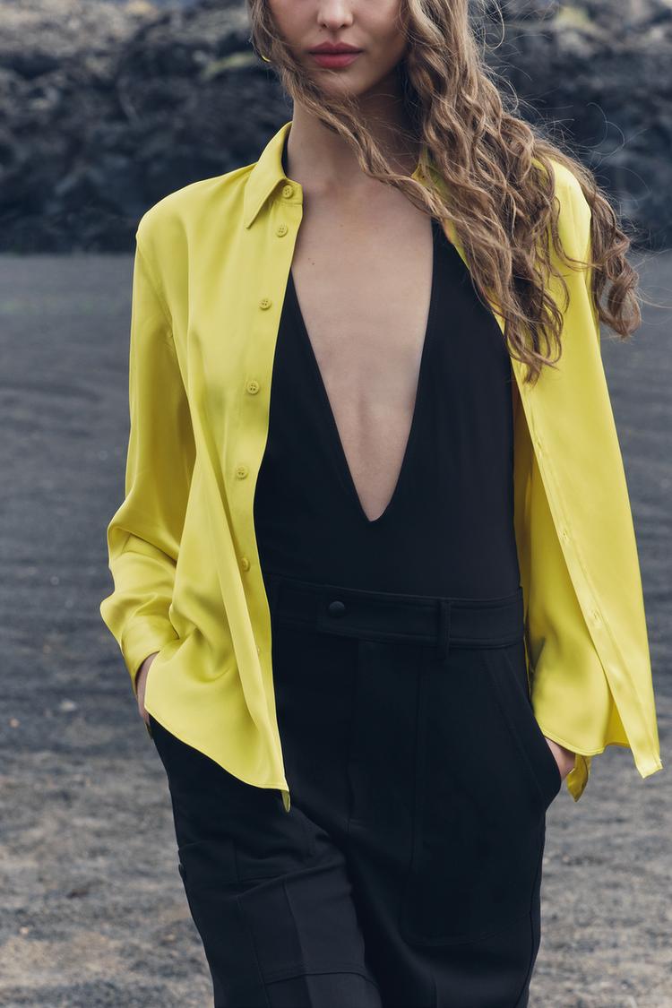 CHEMISE ÉTROITE EN VISCOSE