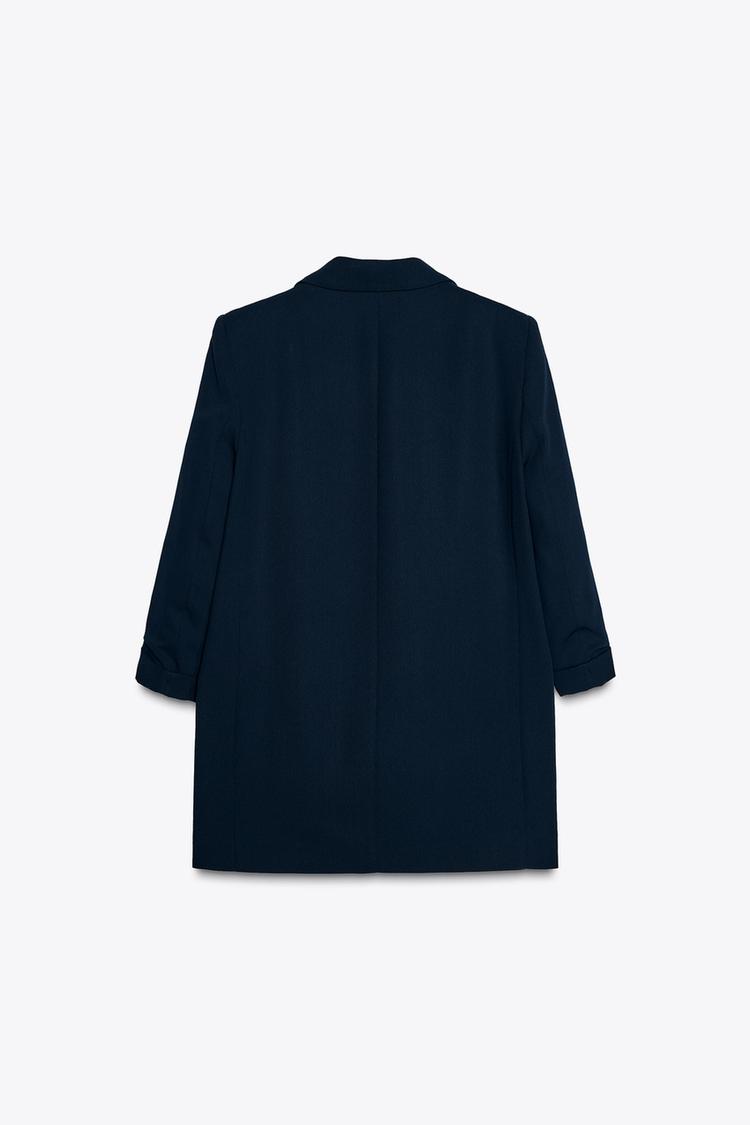 VESTE À MANCHES RETROUSSÉES BLEUE MARINE