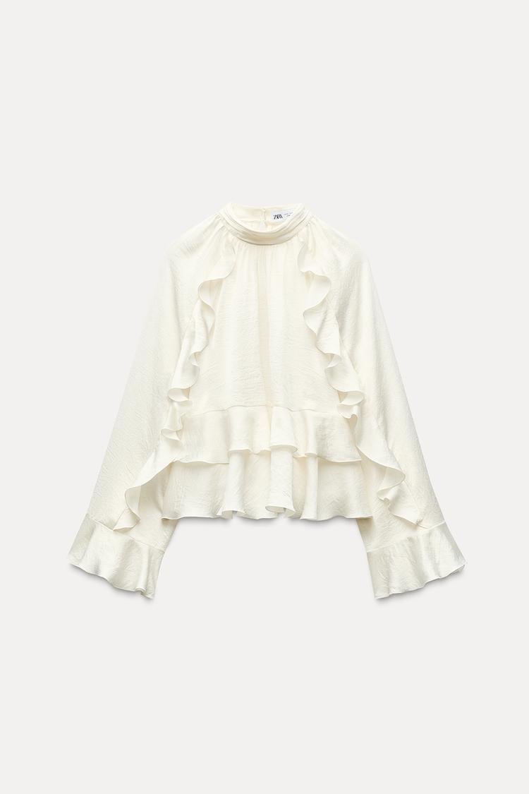 BLOUSE À VOLANTS