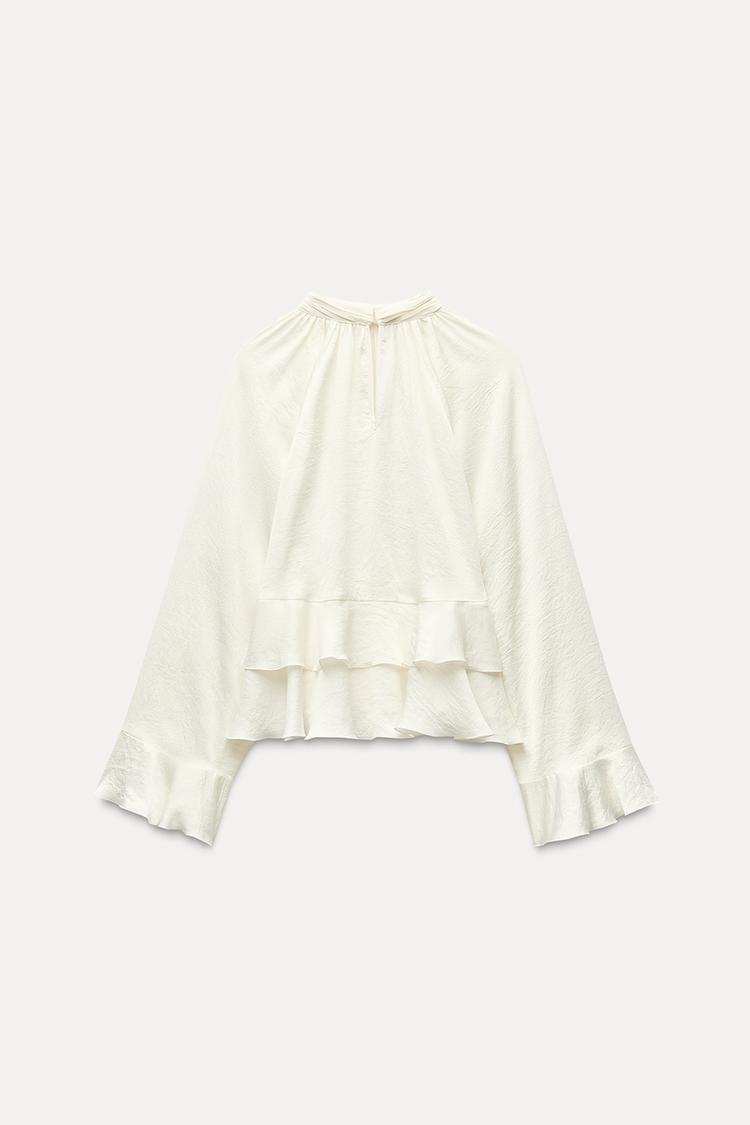 BLOUSE À VOLANTS