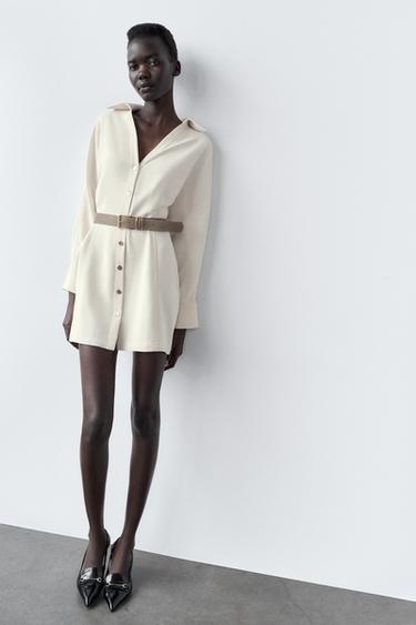 ROBE COURTE EN CRÊPE SANS CEINTURE