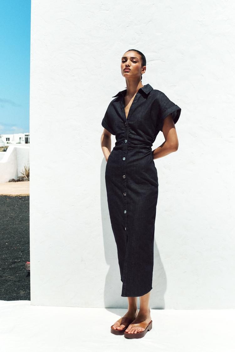 ROBE Z1975 MI-LONGUE EN JEAN