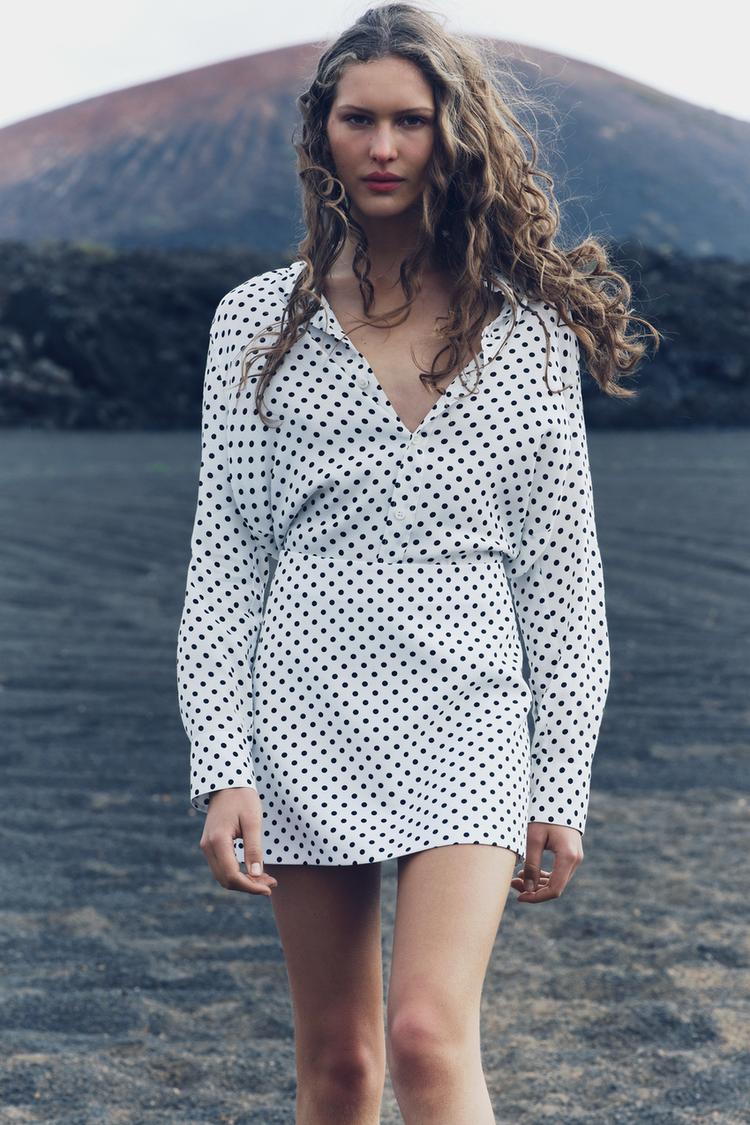CHEMISE À IMPRIMÉ POIS COLLECTION ZW