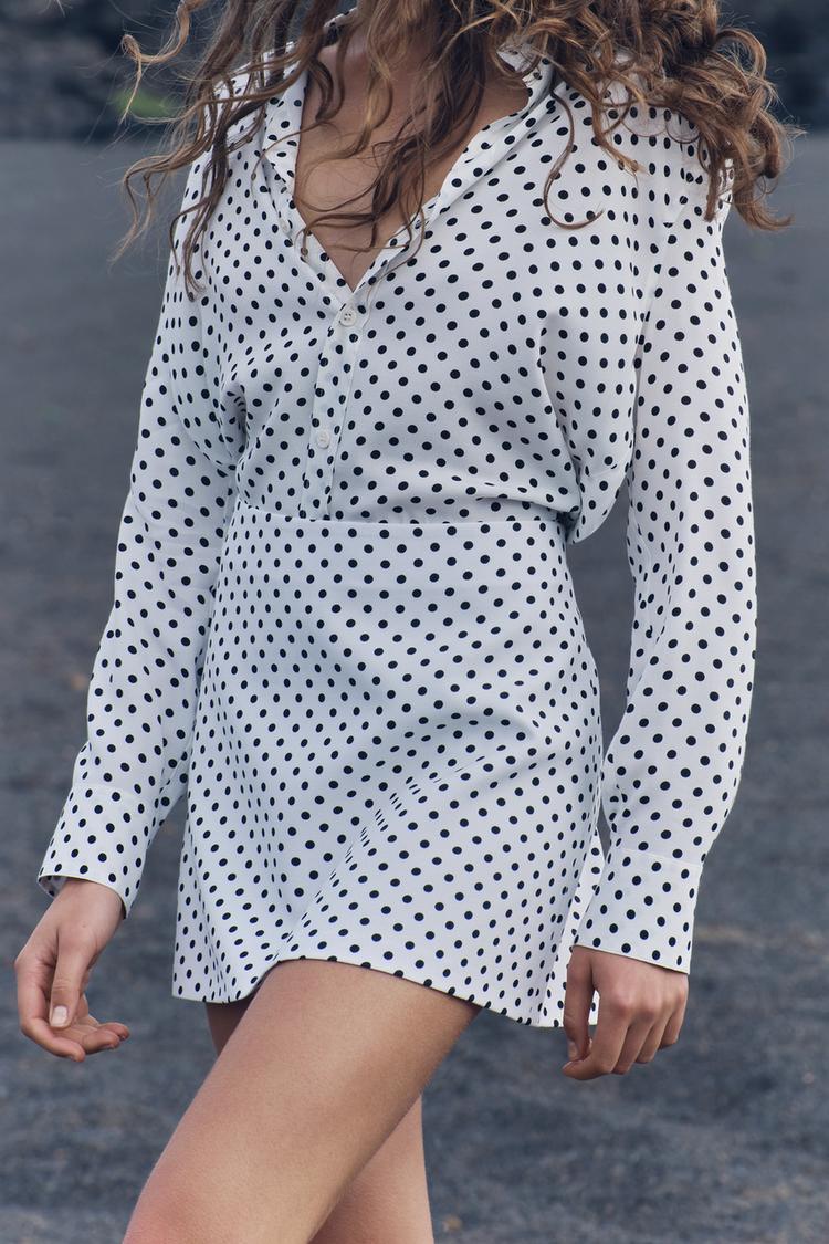 CHEMISE À IMPRIMÉ POIS COLLECTION ZW