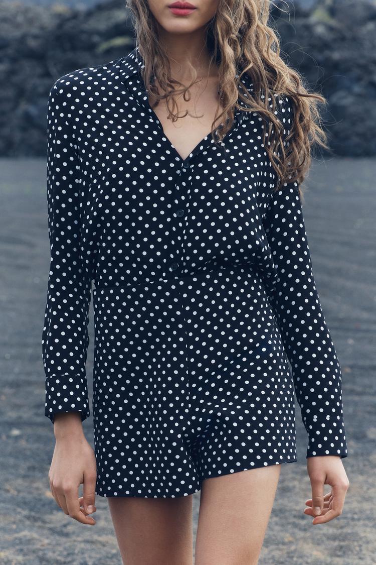 CHEMISE À IMPRIMÉ POIS COLLECTION ZW