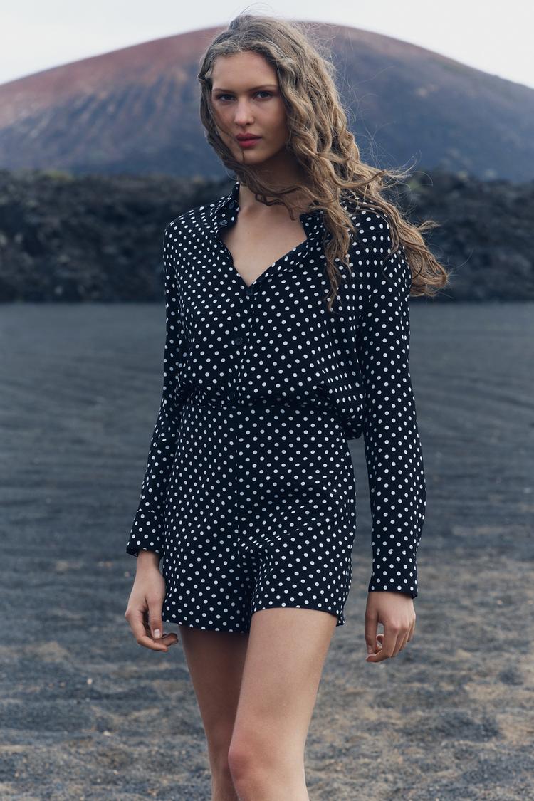 CHEMISE À IMPRIMÉ POIS COLLECTION ZW
