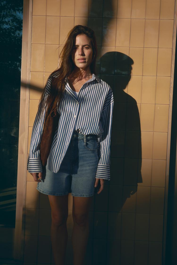 CHEMISE EN POPELINE RAYÉE