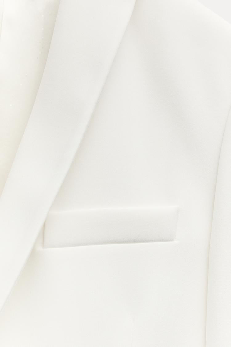 BLAZER AVEC COL SMOKING COLLECTION ZW ÉCRU