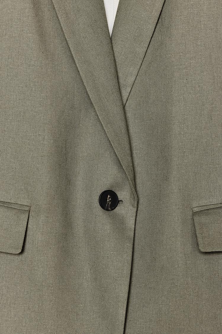 BLAZER CONTENANT DU LIN AVEC POIGNETS IMPRIMÉS