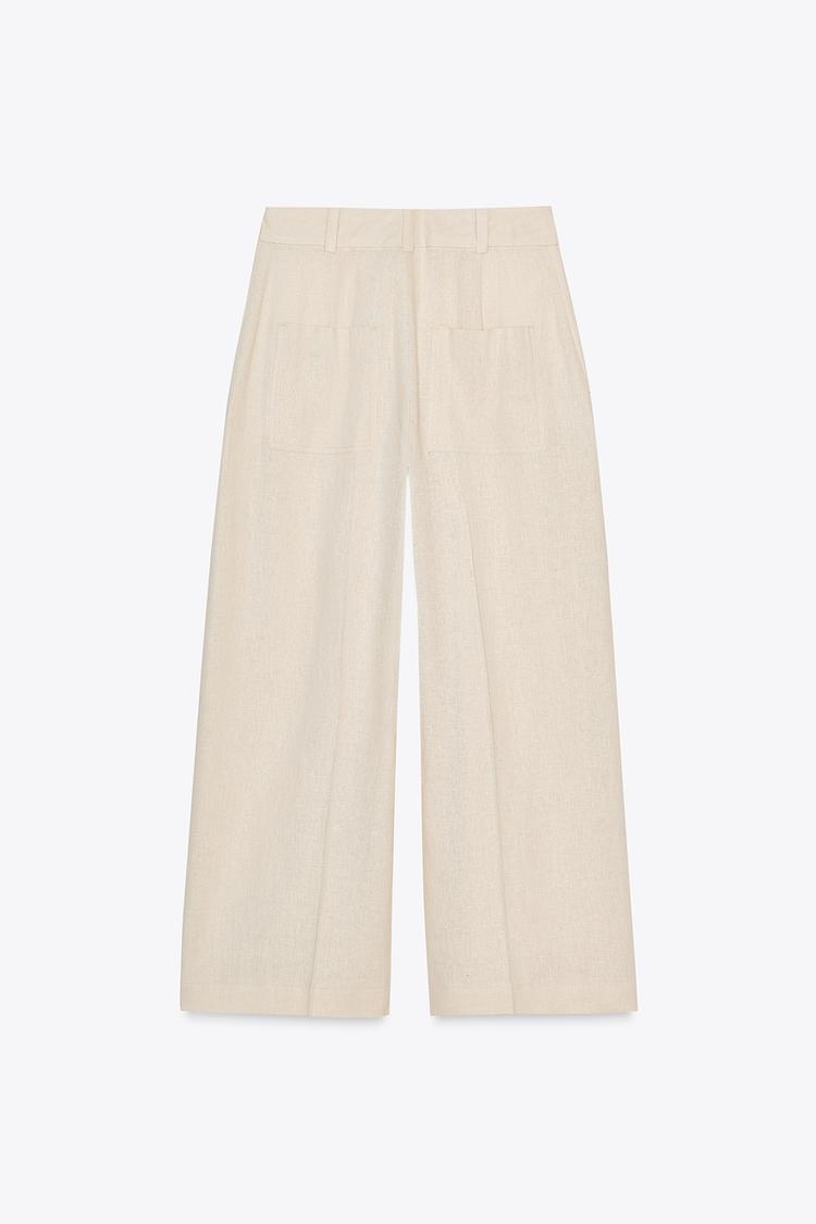 PANTALON JUPE-CULOTTE AVEC LIN