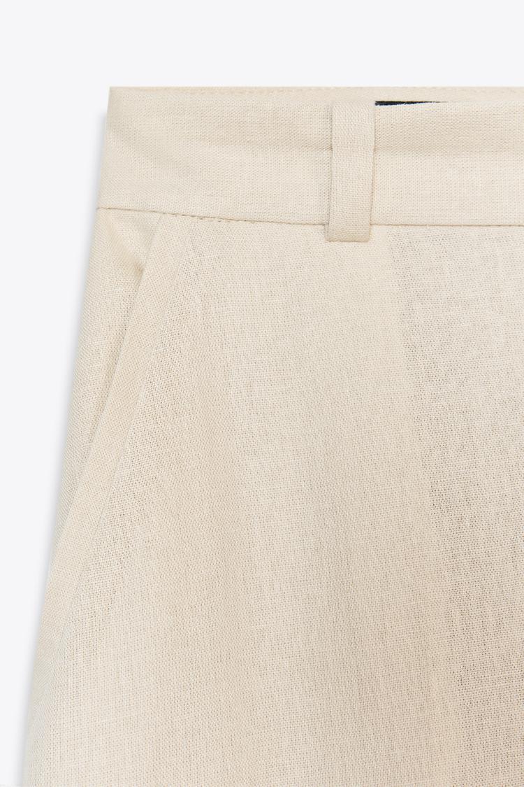 PANTALON JUPE-CULOTTE AVEC LIN