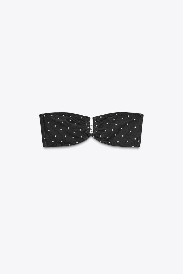 HAUT | CULOTTE DE BIKINI EN TULLE À POIS