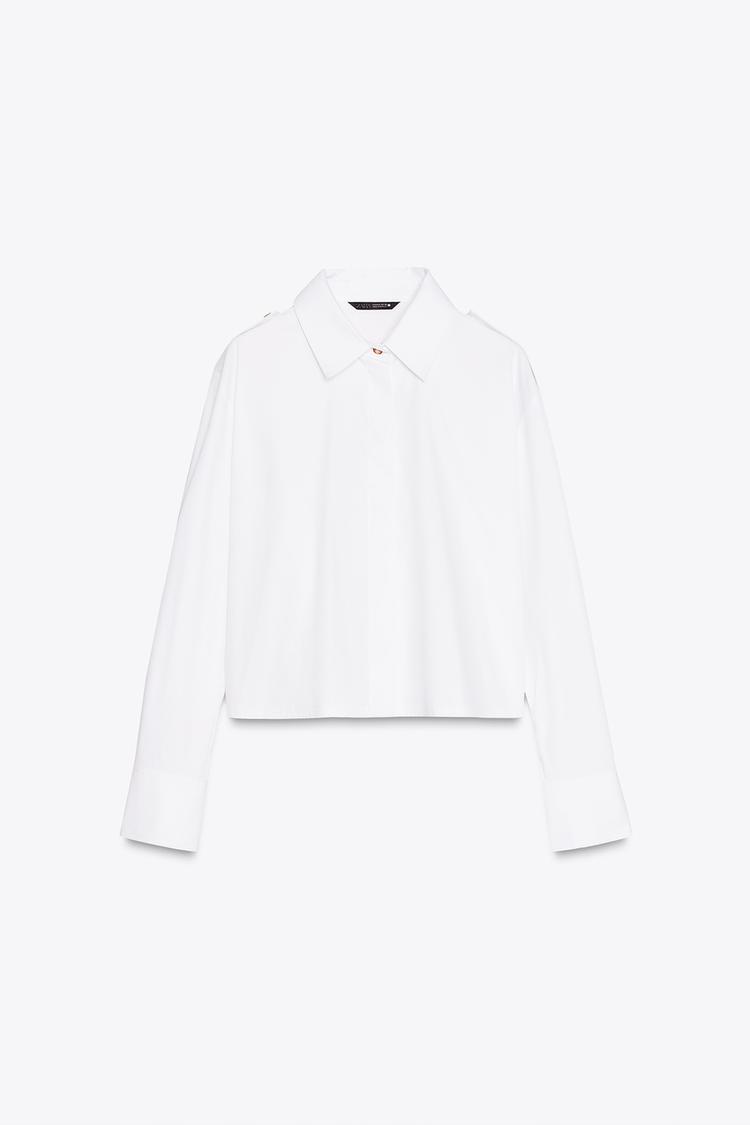 ENSEMBLE CHEMISE COURTE EN POPELINE | PANTALON STYLE JUPE-CULOTTE