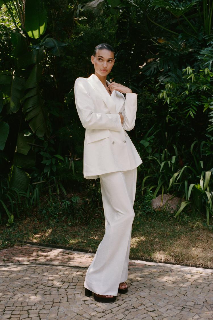 VESTE À BOUTONNAGE CROISÉ EN JACQUARD