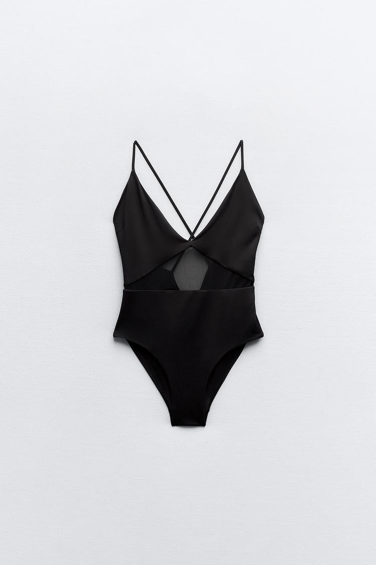 MAILLOT DE BAIN BIMATIĖRE AVEC TULLE