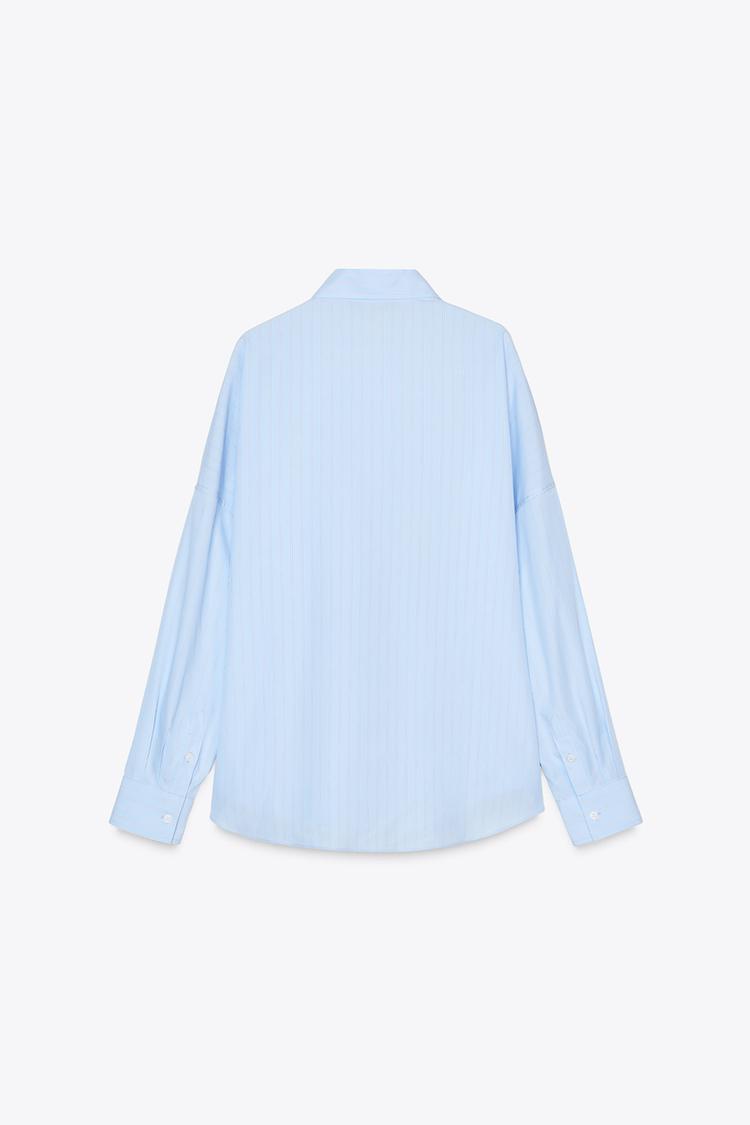 CHEMISE OVERSIZE POPELINE RAYÉE