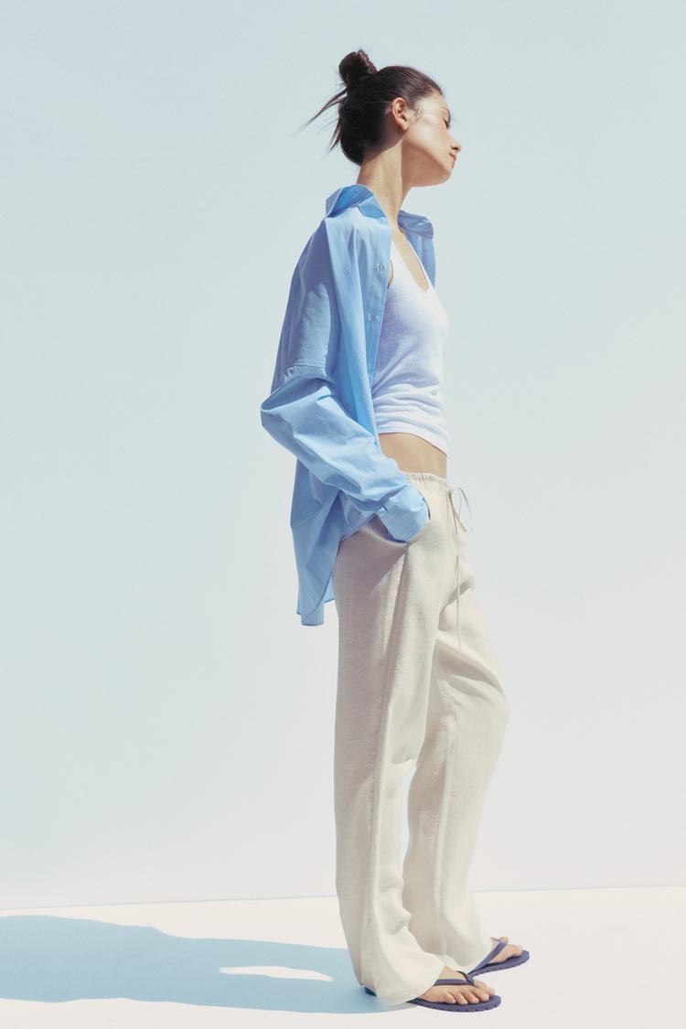 CHEMISE OVERSIZE POPELINE RAYÉE