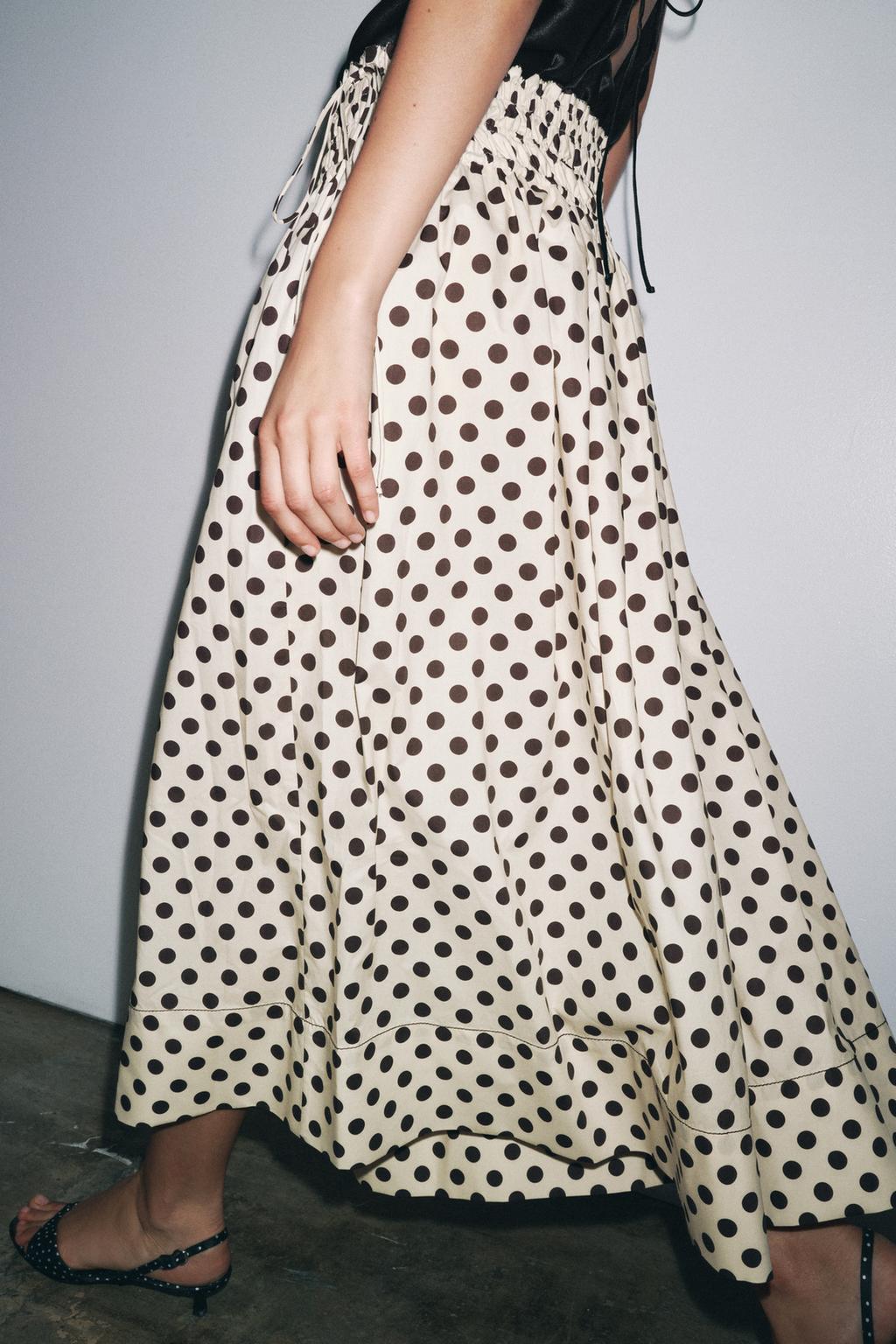JUPE MIDI À POIS ZW COLLECTION