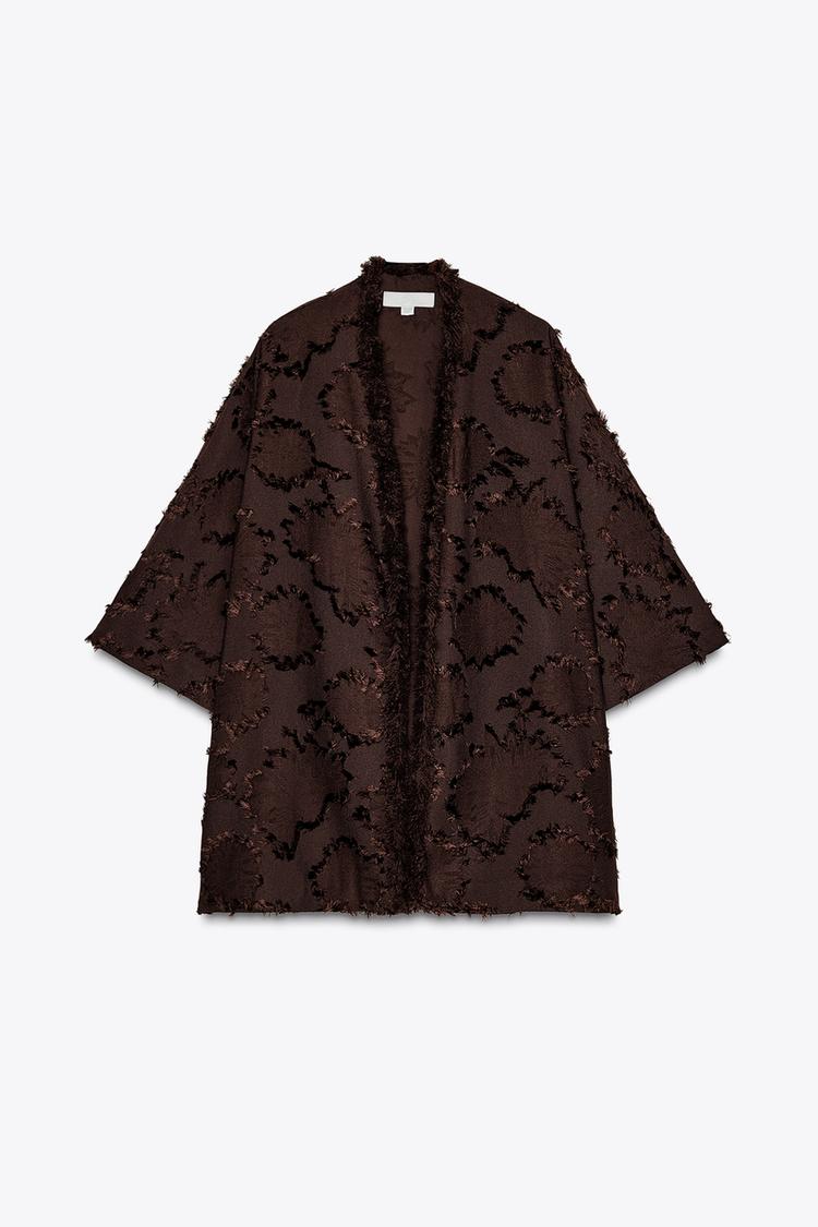 VESTE KIMONO TISSU STRUCTURÉ