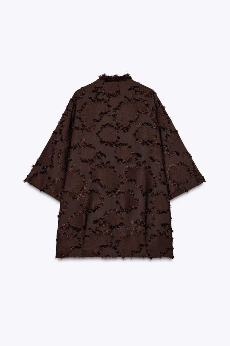 VESTE KIMONO TISSU STRUCTURÉ