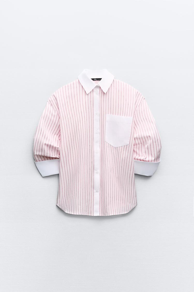 CHEMISE OVERSIZE EN POPELINE À RAYURES
