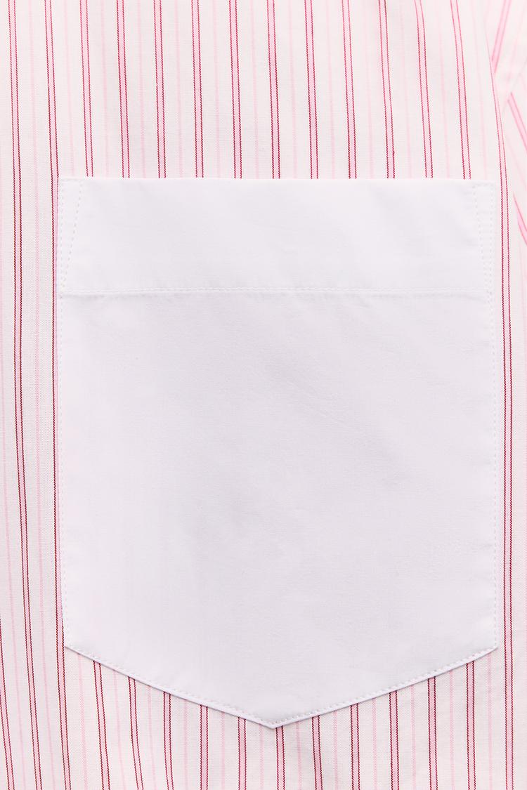 CHEMISE OVERSIZE EN POPELINE À RAYURES