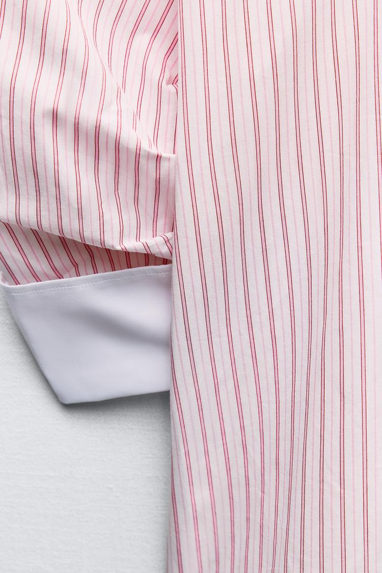 CHEMISE OVERSIZE EN POPELINE À RAYURES
